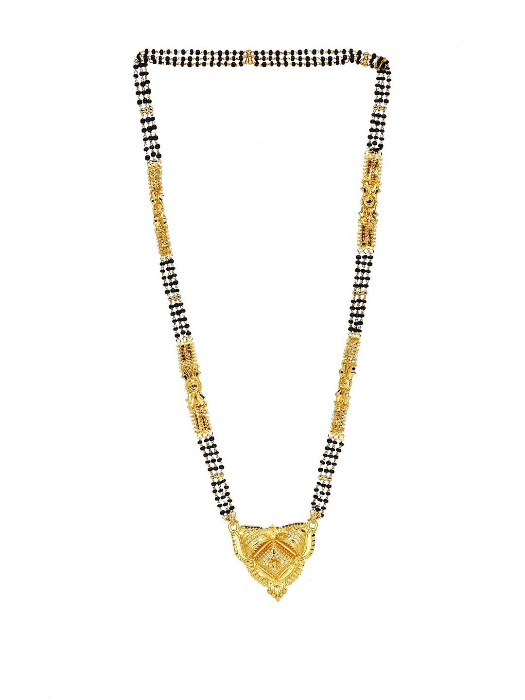 SHANKHRAJ MALL Women's Gold-Plated Beads Mangalsutra (Pack of 2)