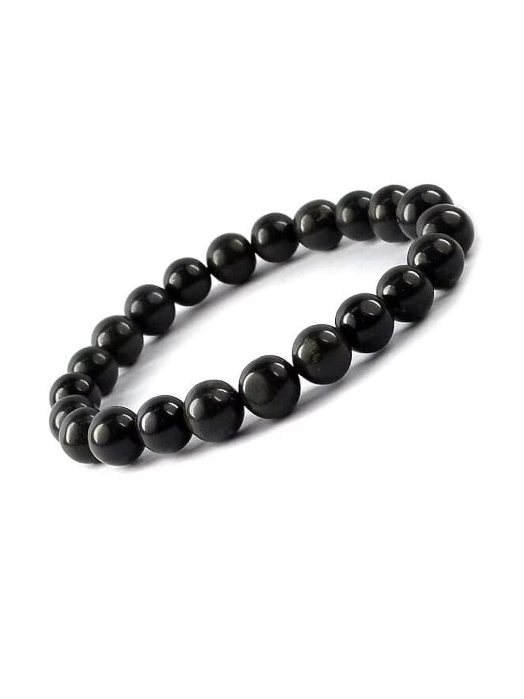 VIBESLE Unisex Obsidian Beads Bracelet