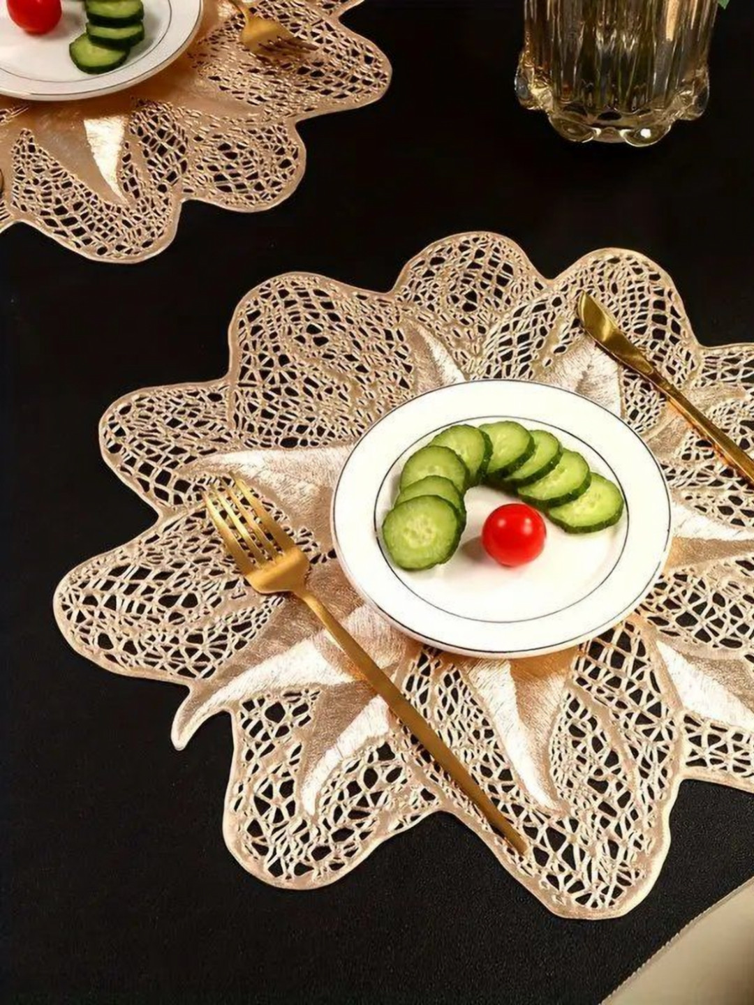 Dakshya Industries 2Pc Self Design Table Placemats