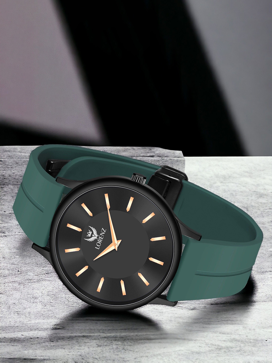 LORENZ Men Brass Round Dial & Straps Analogue Watch MK-4061R