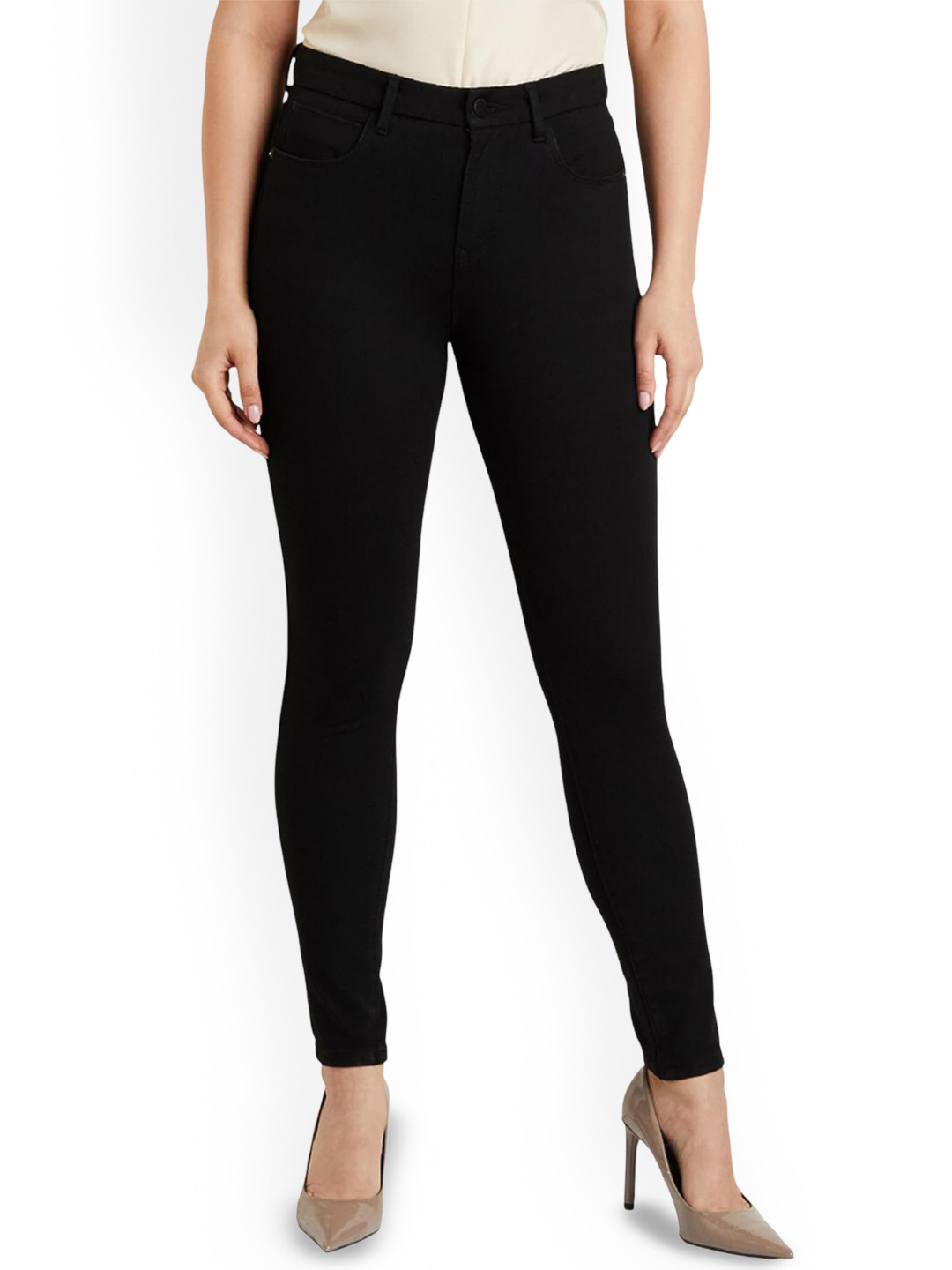 POMPOUS Women Slim Fit High-Rise Stretchable Jeans