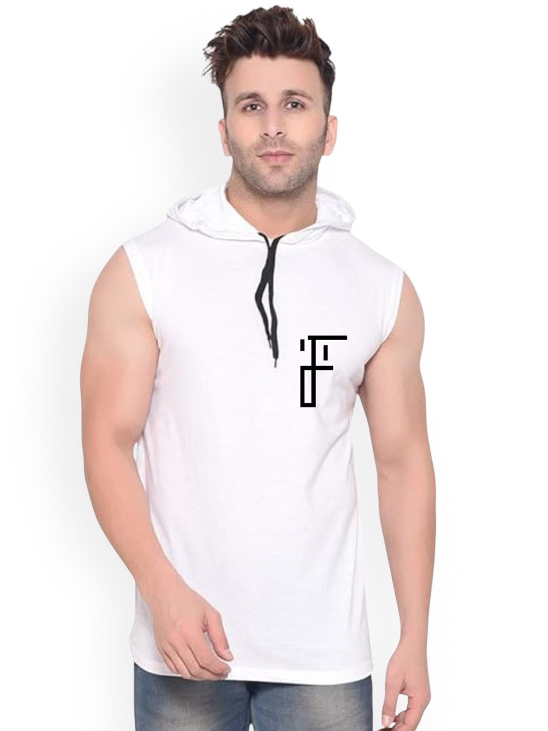 Fashnobic Caution Back Printed Hooded Neck Gym Vest FB-106_W_Back_pt-173