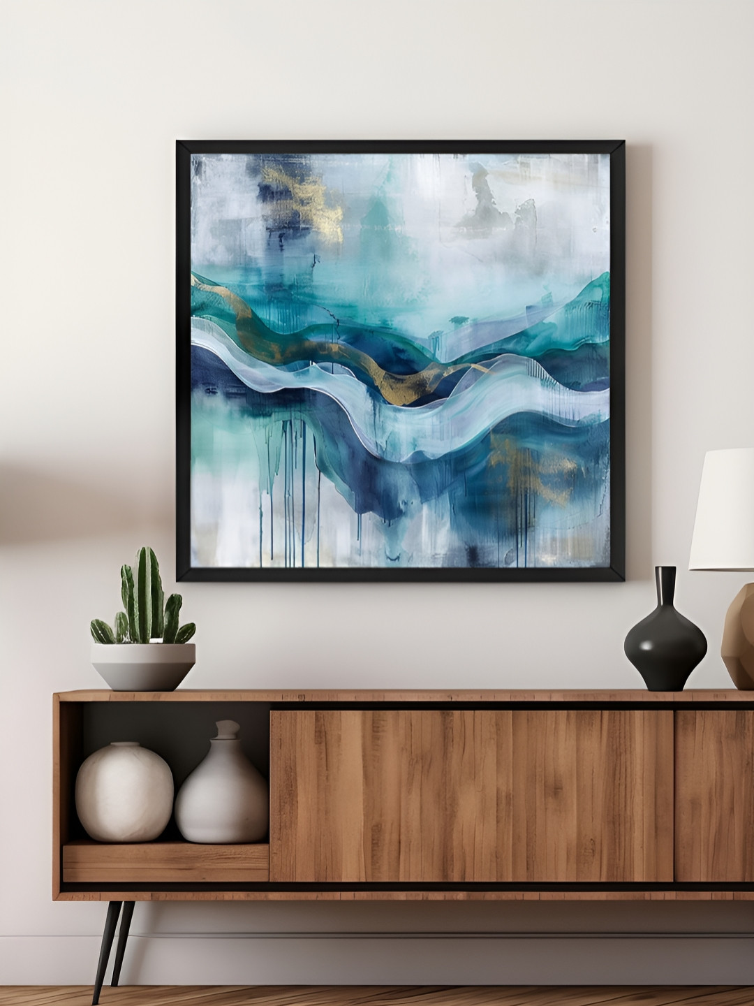 999Store Grey & Green Harmony Of Nature Canvas Wall Art