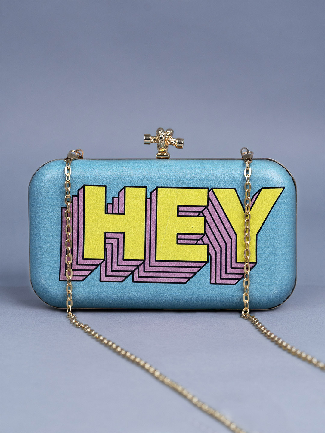 ARTKLIM Hey Printed Box Clutch