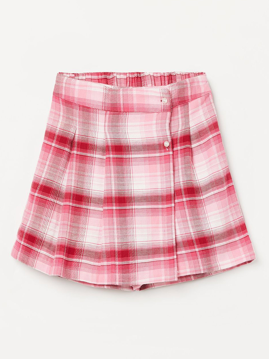 Fame Forever by Lifestyle Girls Checked Pure Cotton Mini Skirt
