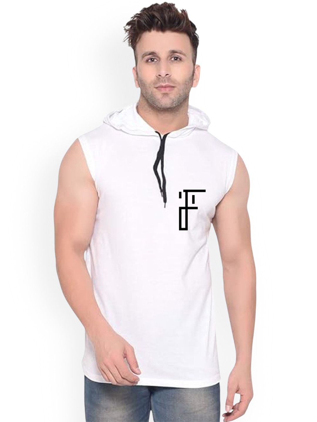 Fashnobic Cat Face Back Printed Gym Vest FB-106_W_Back_pt-162