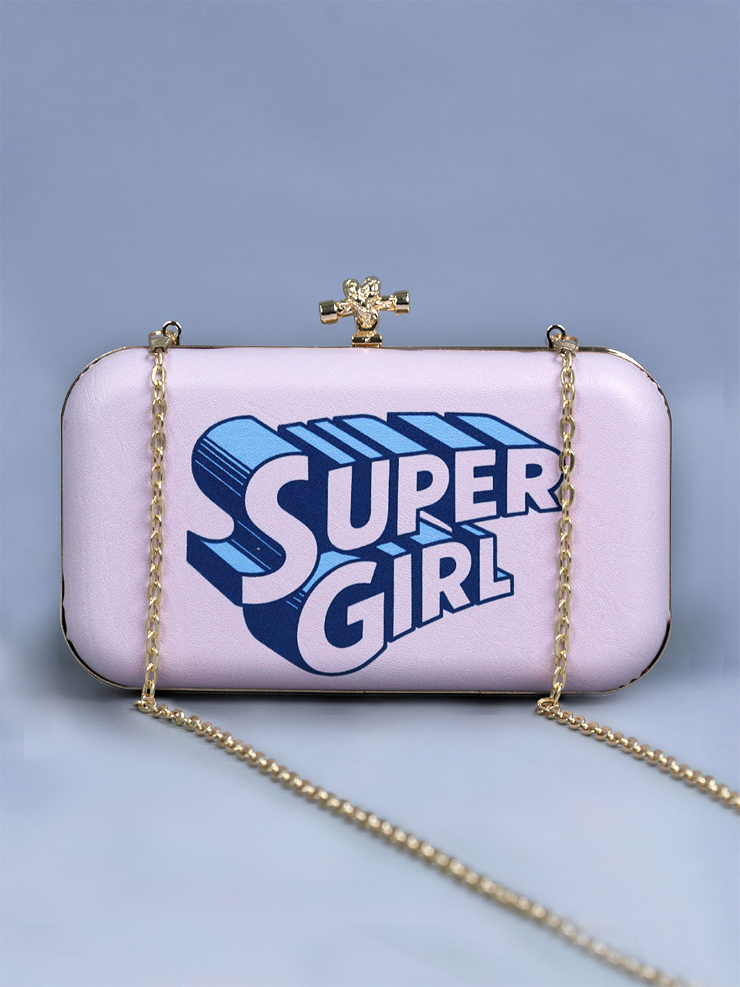 ARTKLIM Super Girl Printed Box Clutch