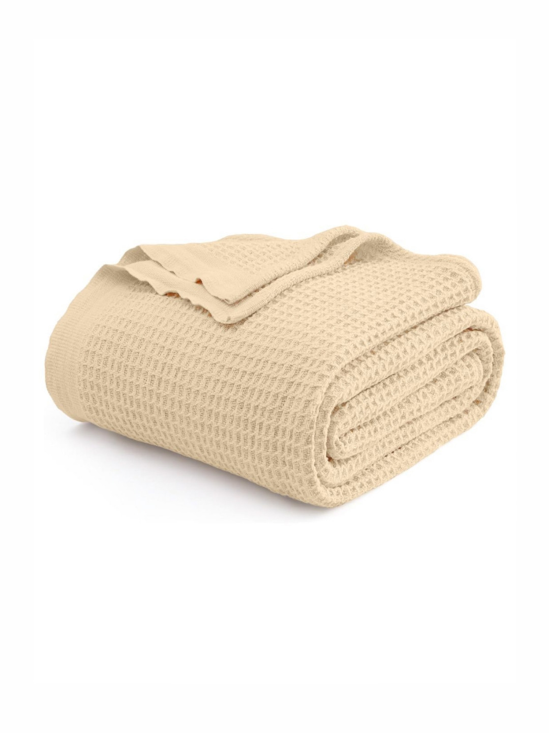 San Marino Beige Cotton AC Room 300 GSM Double Bed Blanket