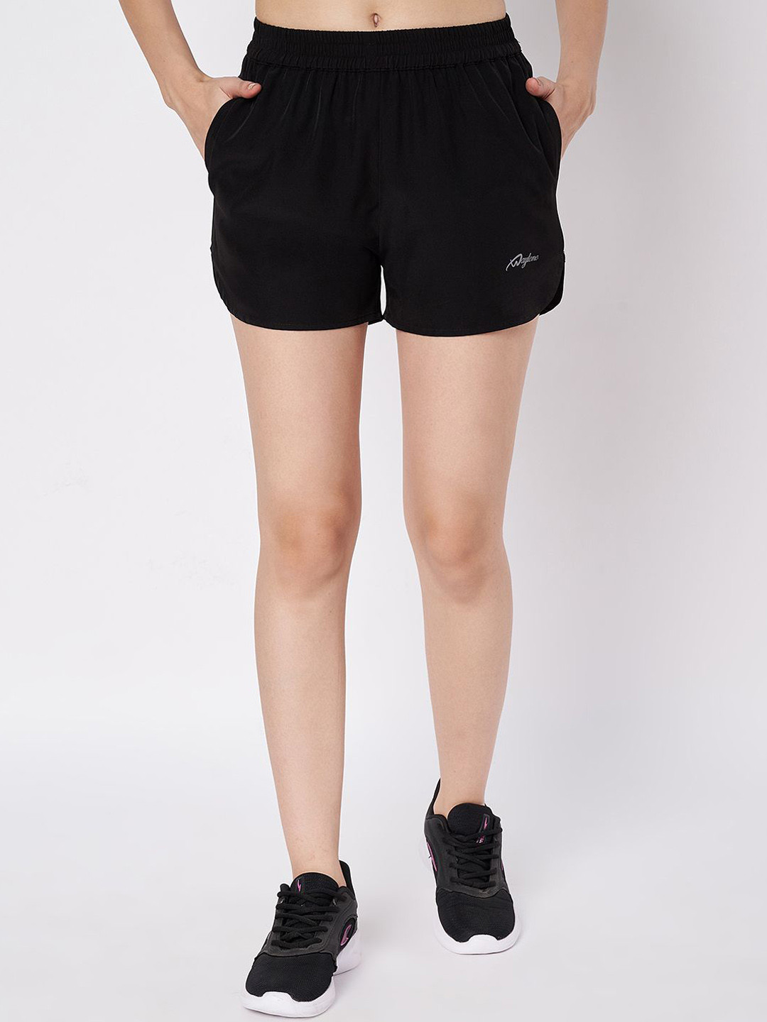 WAYLENE Women Mid-Rise Rapid-Dry Running Sports Shorts