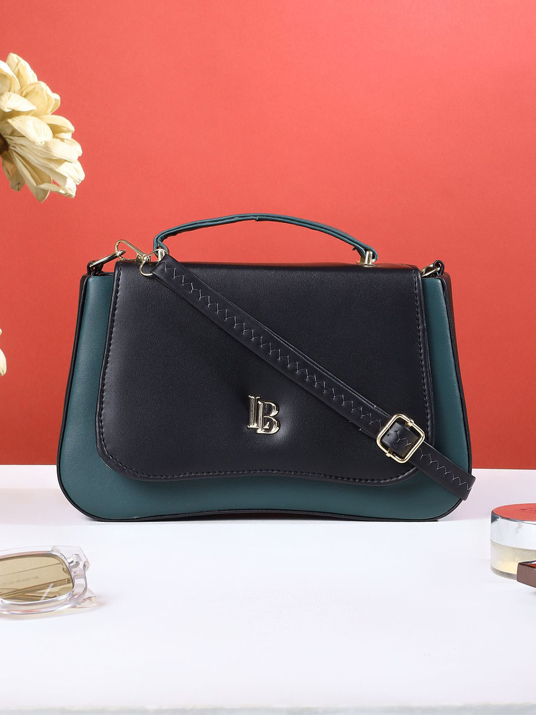 LEGAL BRIBE Women Colourblocked Structured Satchel Bag