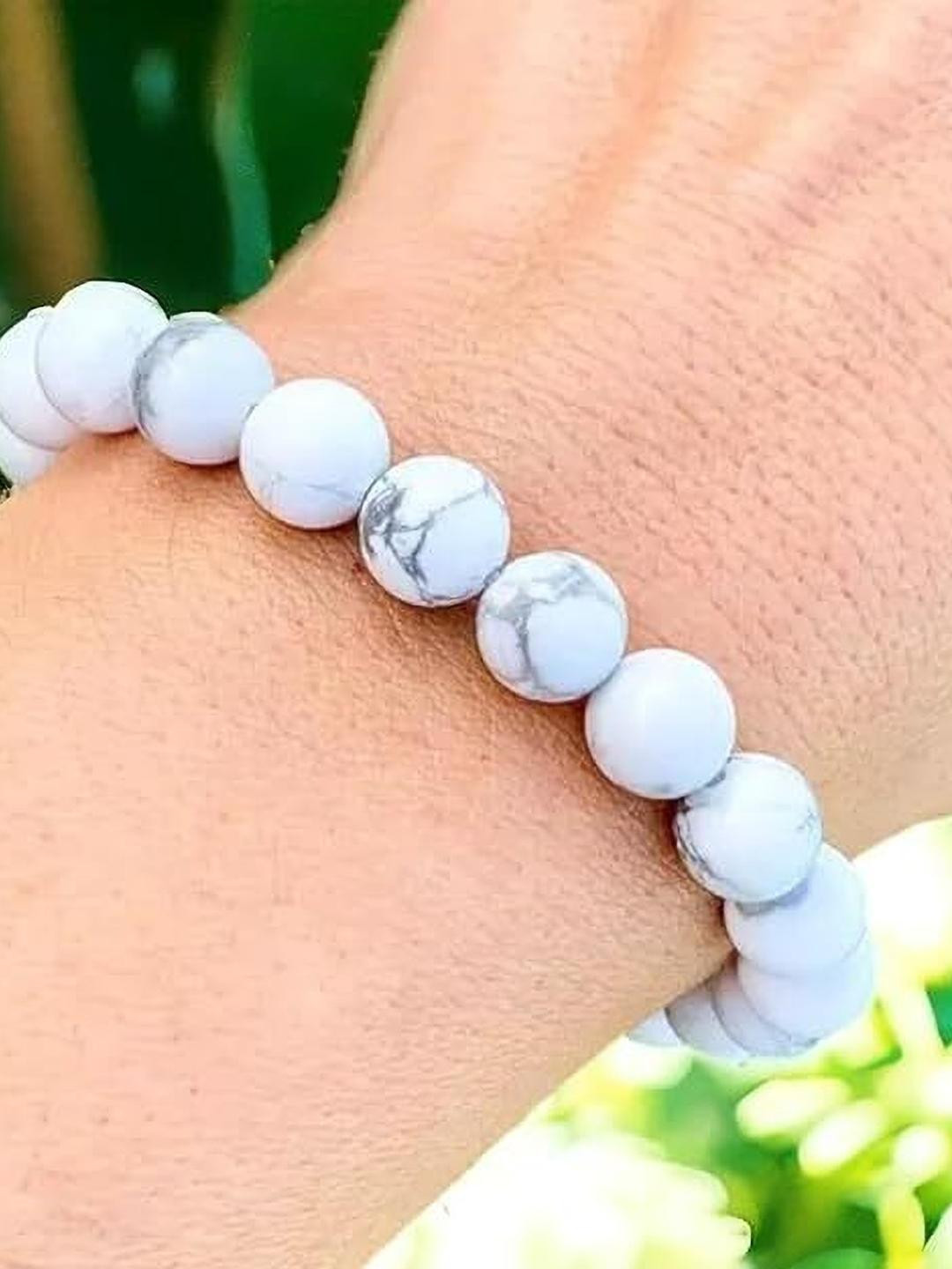 VIBESLE White & Grey Crystals Bracelet