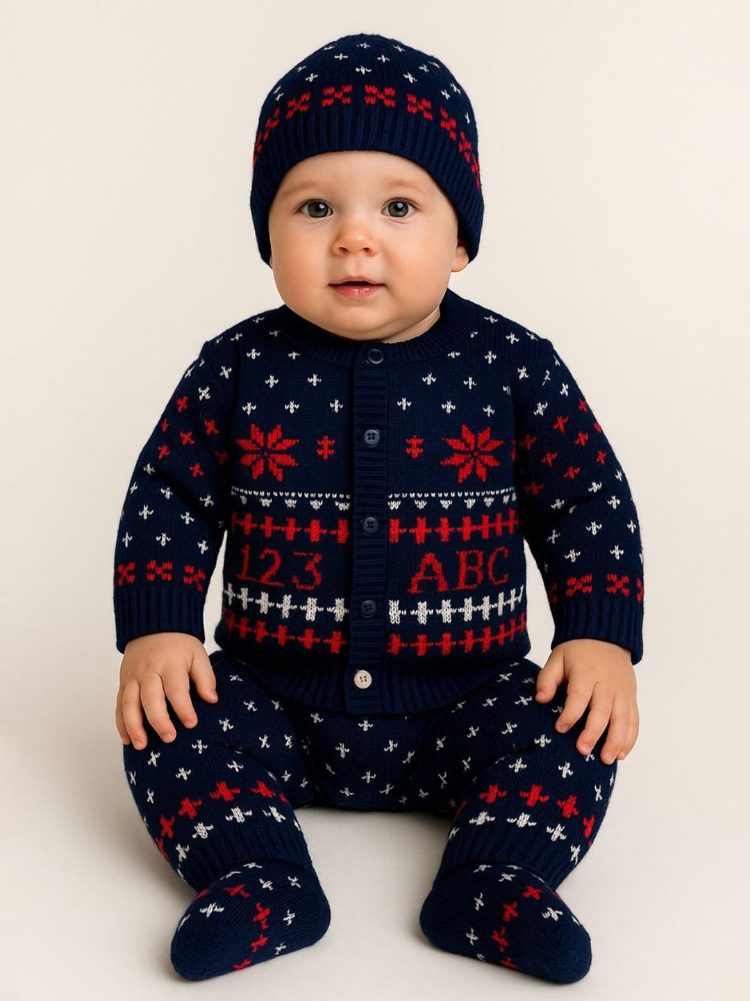 PARYAG Infants 5-Pcs Woolen Baby Apparel Gift Set