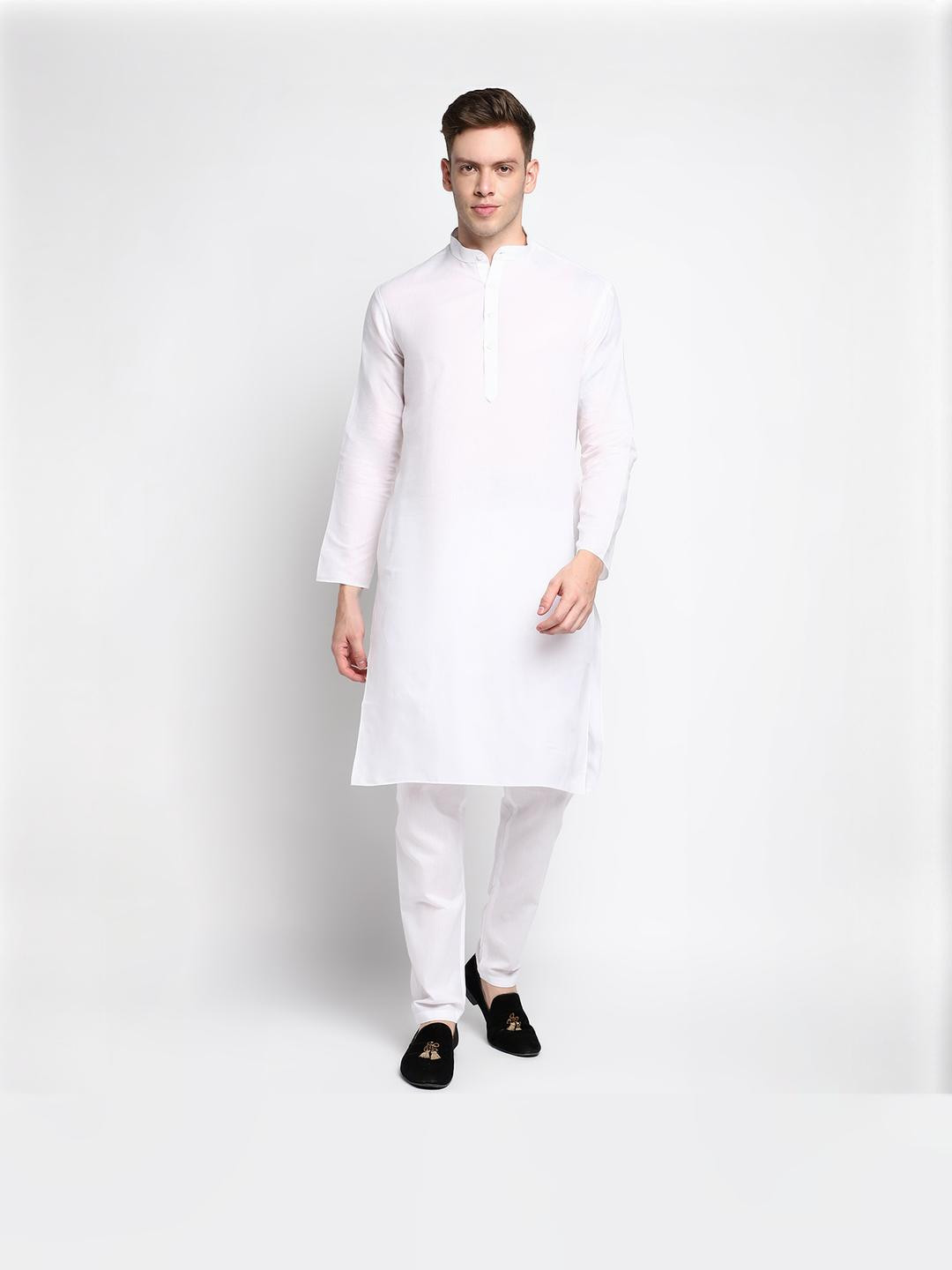 PulseIQ Men White Kurtas