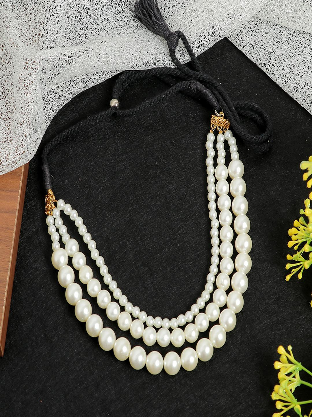 Vientiq White Alloy Necklace