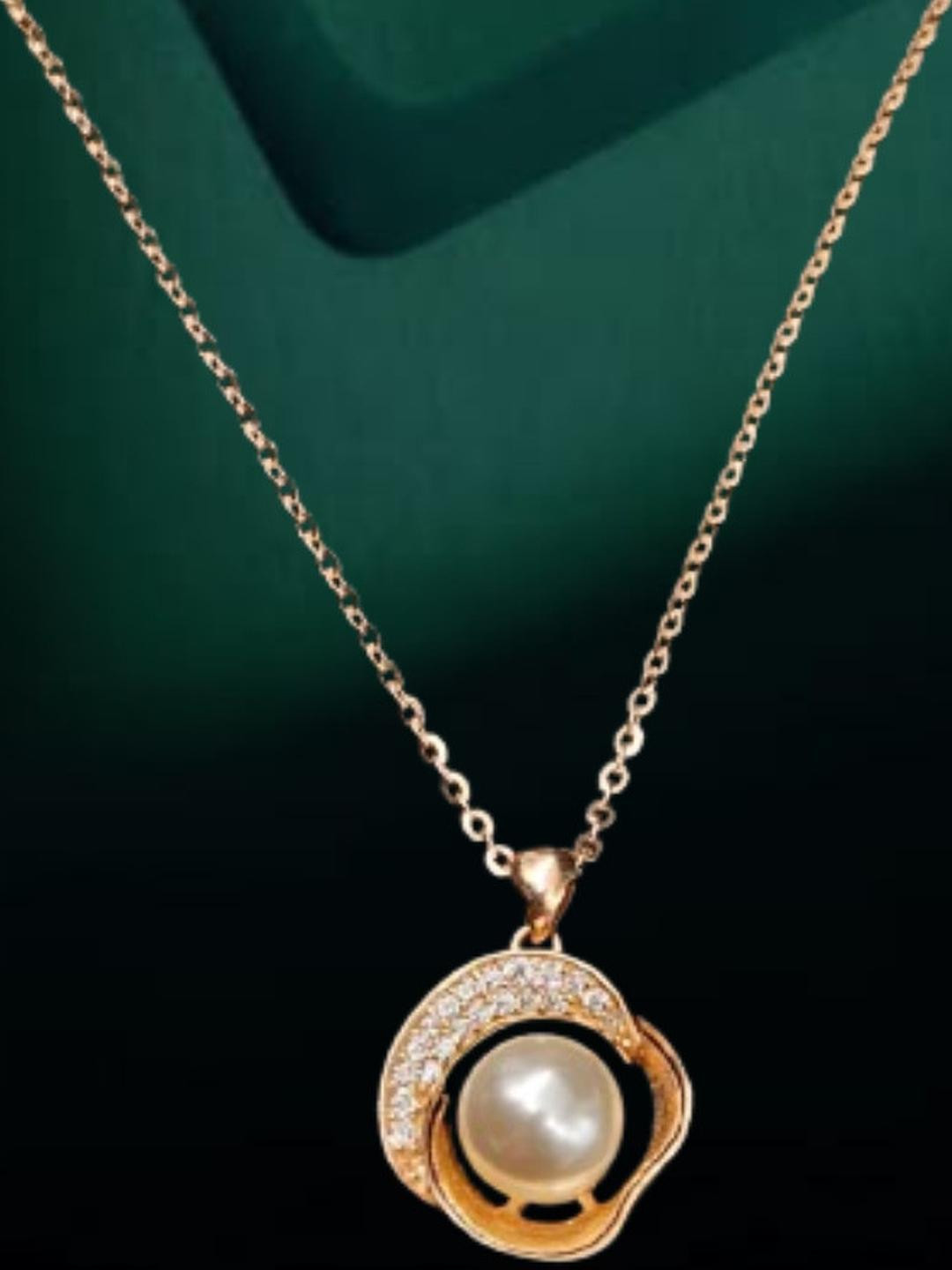 PARASMONI Sterling Silver Floral Pearl Pendants