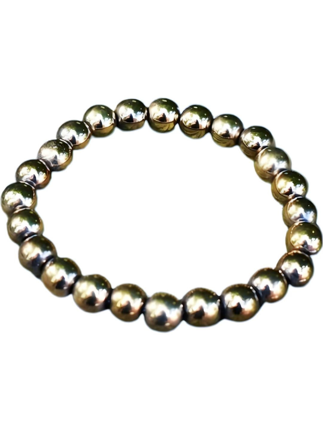 VIBESLE Unisex NavDurga Gold Crystal Bracelet