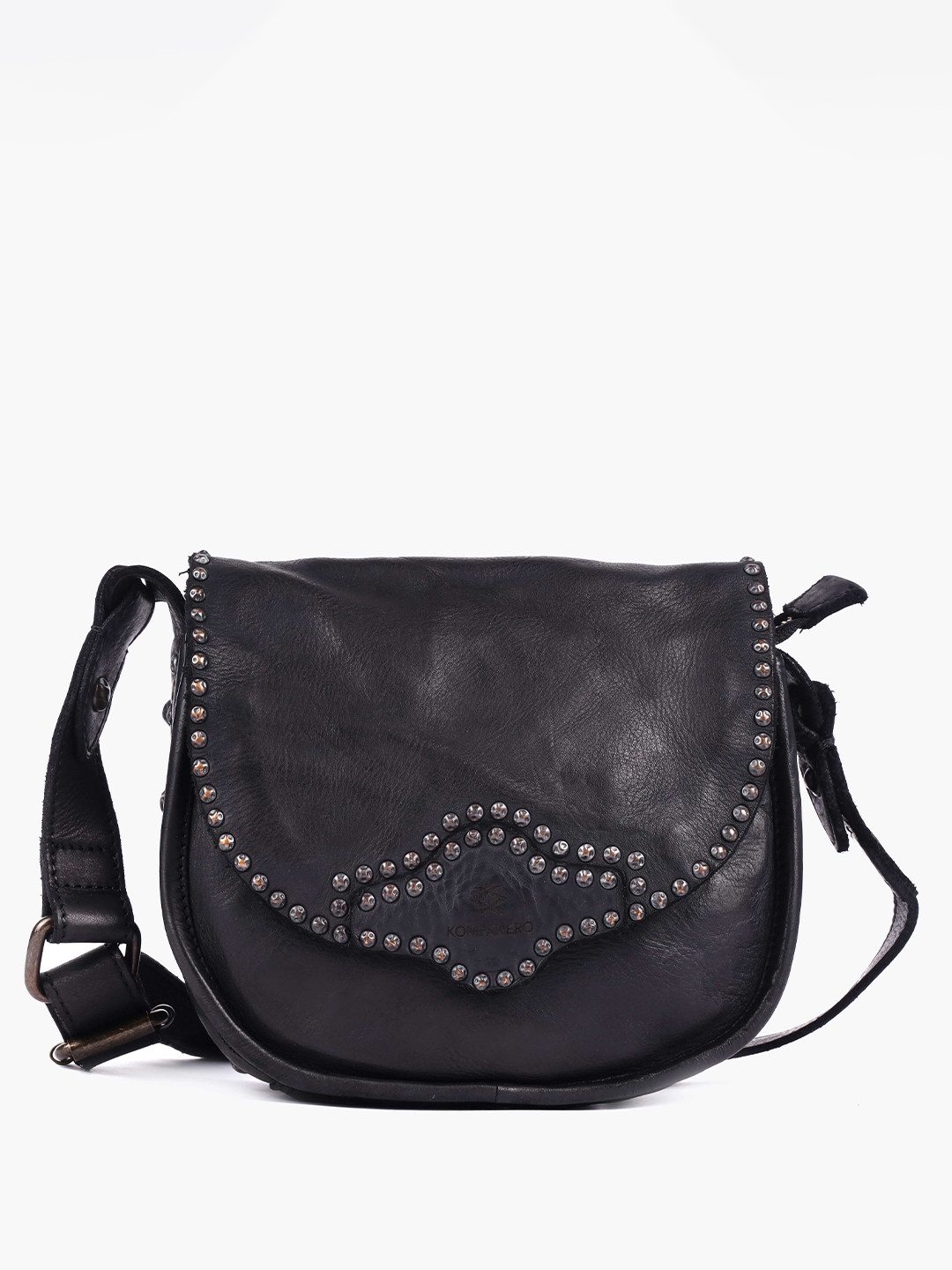 KOMPANERO Alaska Embellished Leather Structured Sling Bag