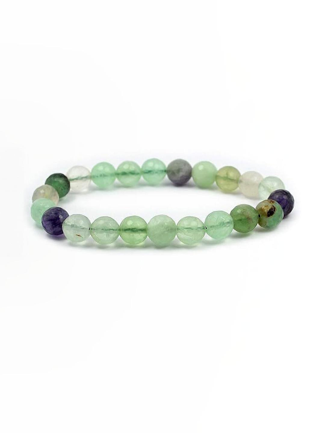 VIBESLE Unisex Multi Color Ceramic Handcrafted Elasticated Bracelet with Slip-On Closure