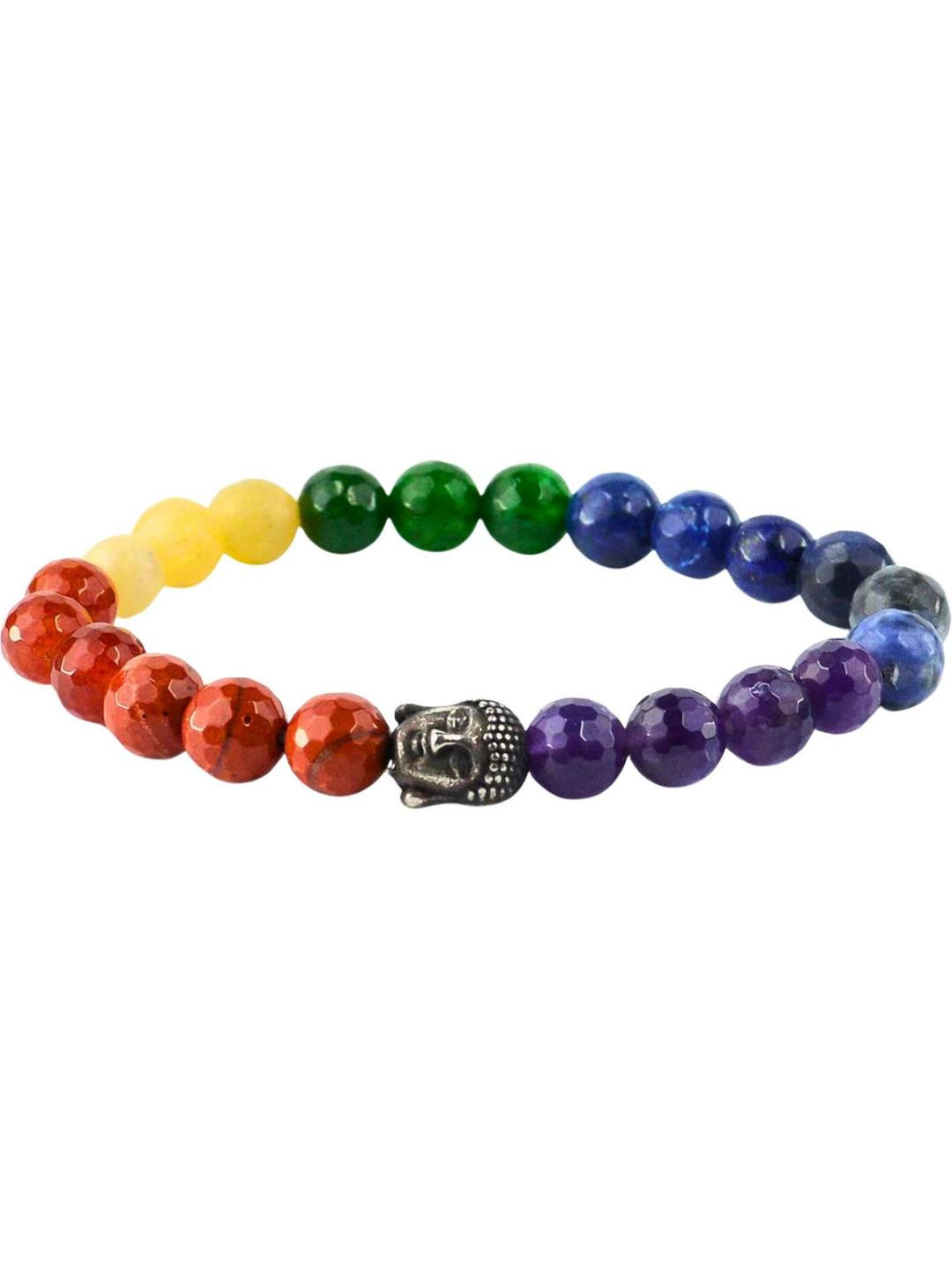 Divine souvenirs Unisex Lapis Lazuli Sodalite Onyx Beaded Elasticated Bracelet