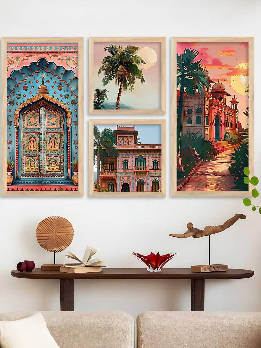 WALLLANE 4 Piece Traditional Wall Art