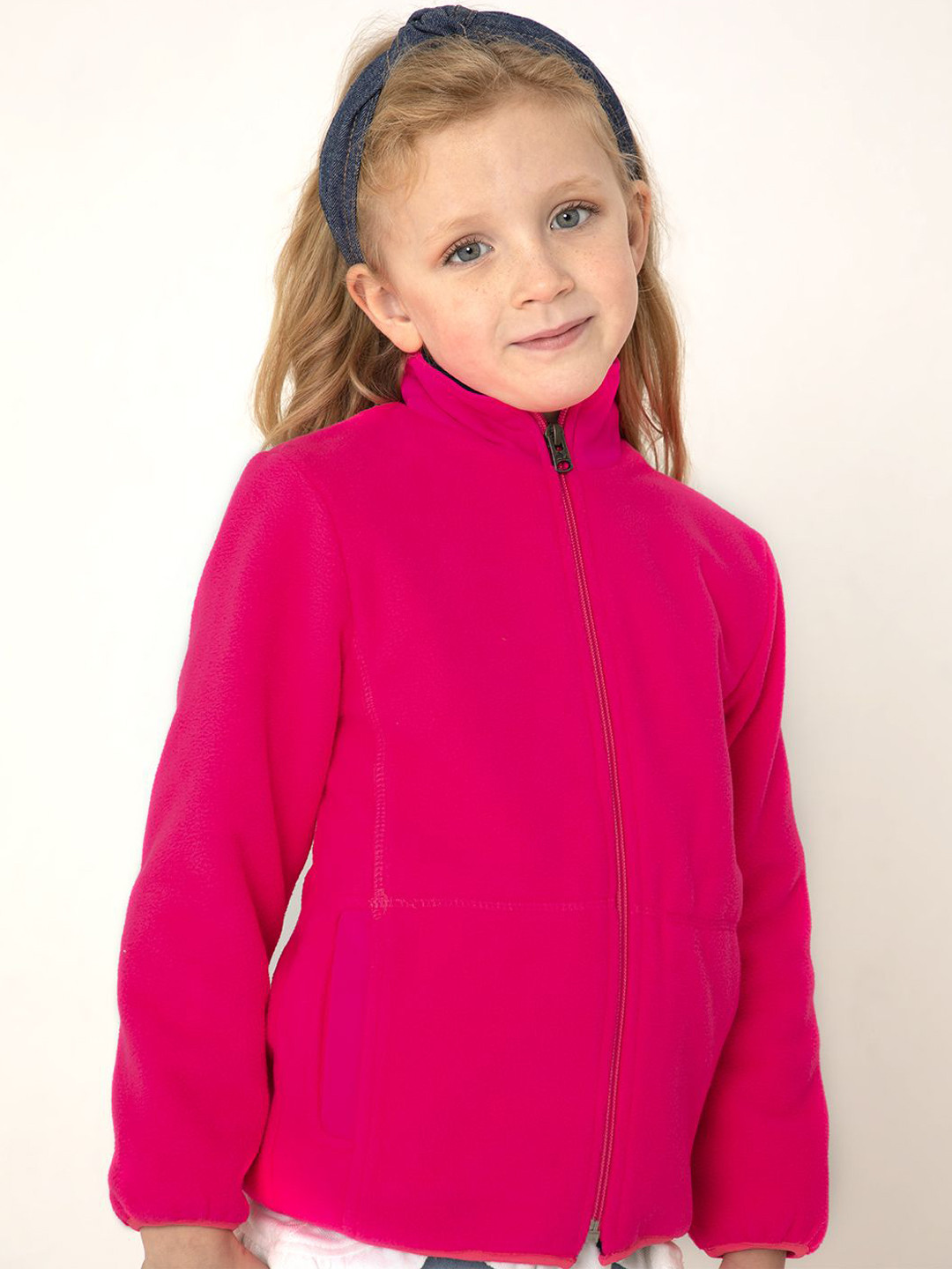 Cherry Crumble Girls Stand Collar Solid Lightweight Casual Tailored Jacket