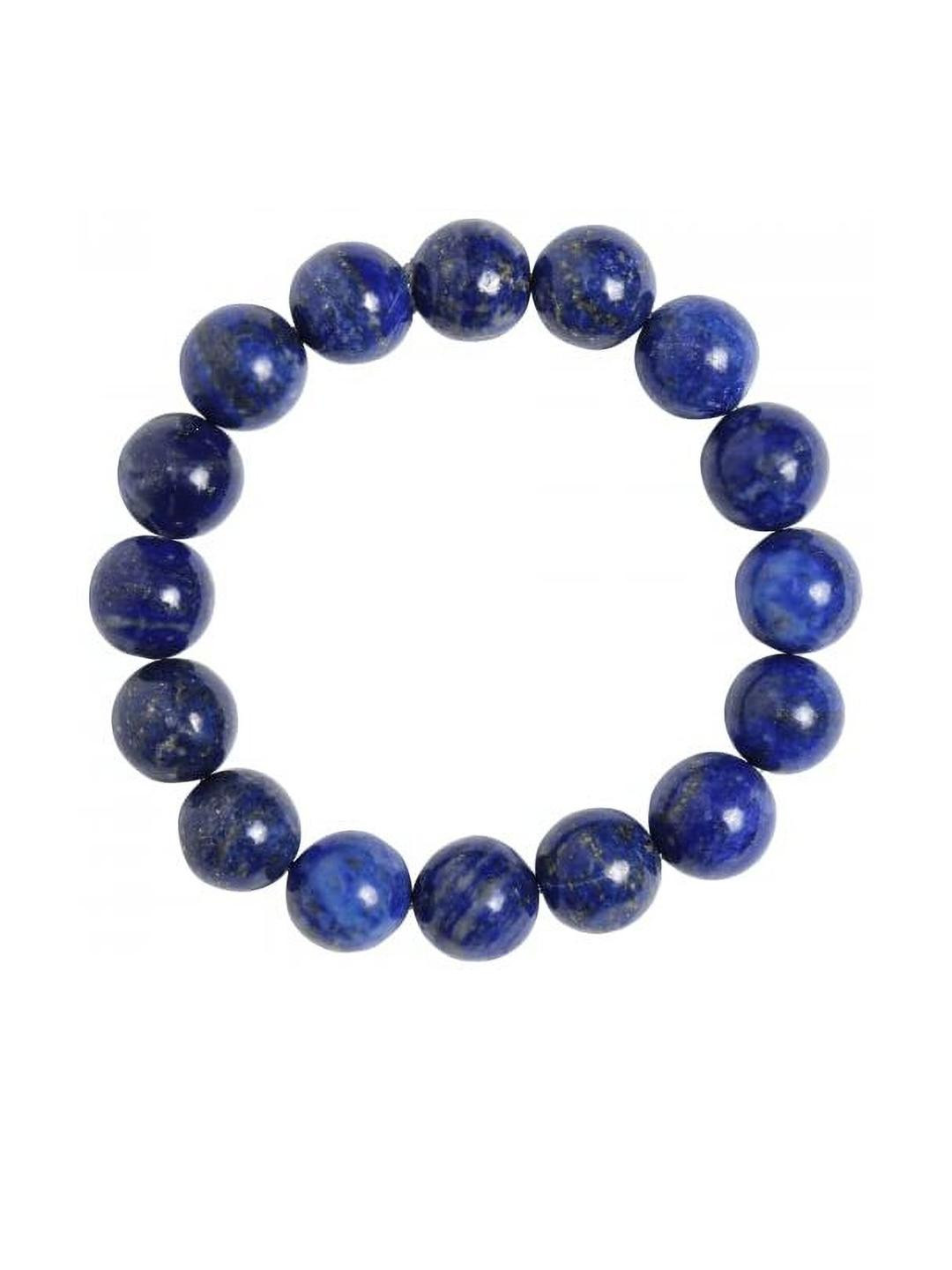 VIBESLE Unisex Lapis Lazuli Beaded Eleasticated Bracelet