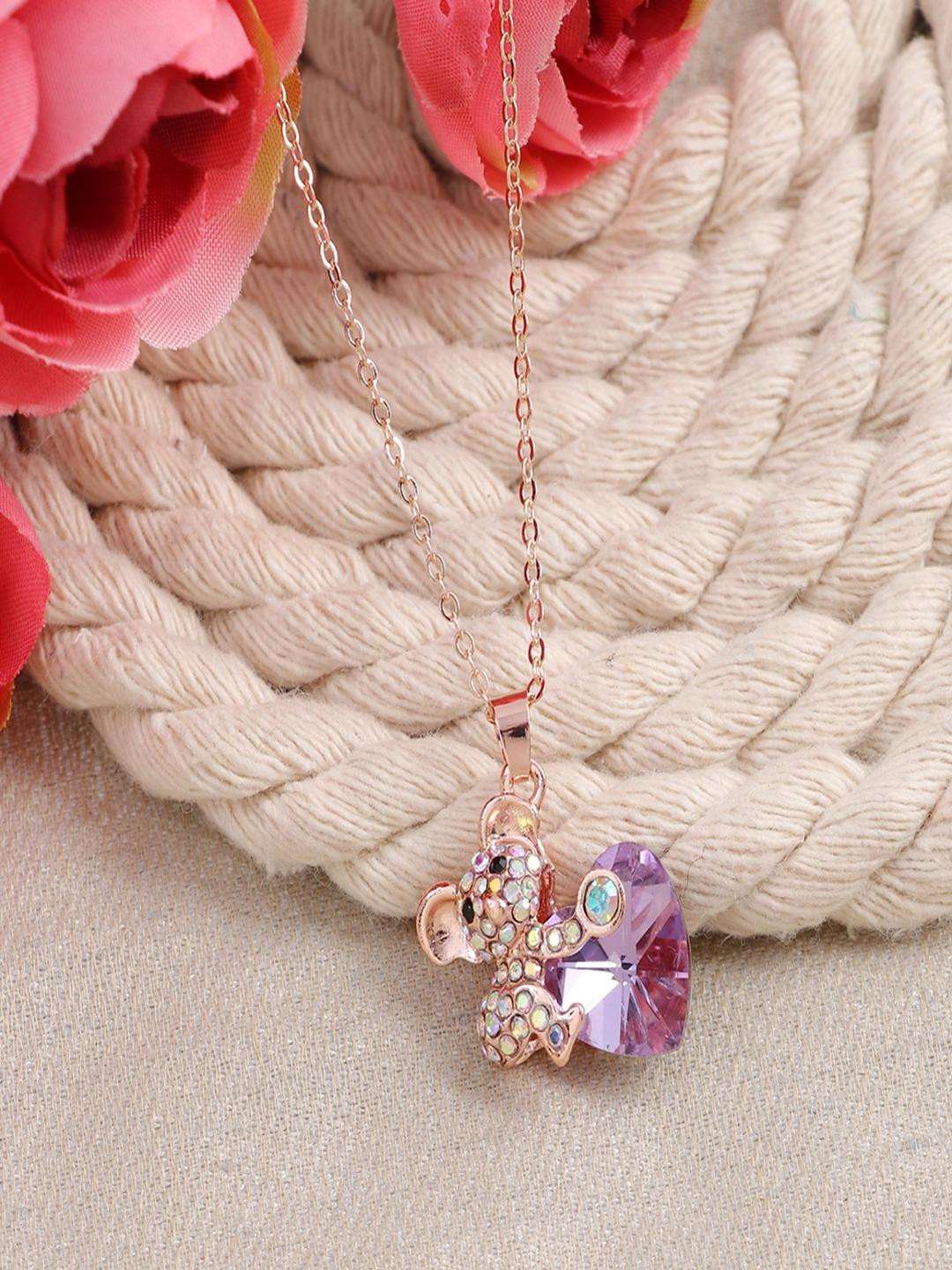 Vientiq Purple Alloy Necklace