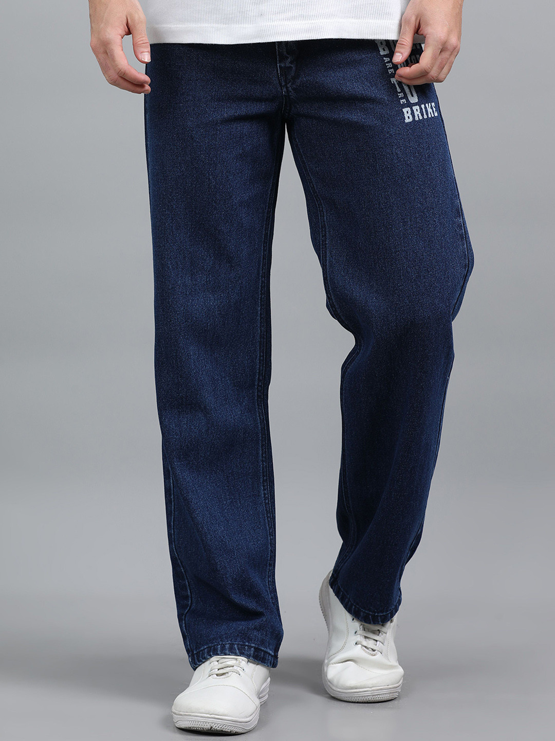 Kolor Fusion Men Discharge Mid-Rise Cotton Printed Baggy Jeans