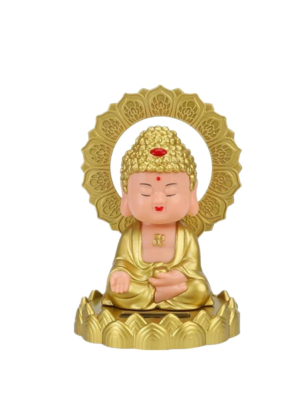 AUGEN Yellow Monk E Figure Bobblehead Showpieces