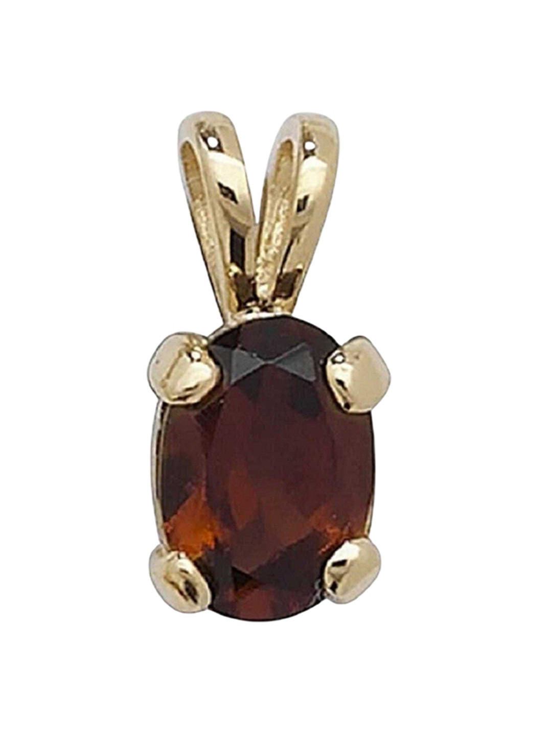 GenZcomplex Unisex Natural Garnet/Gomed Gemstone Pendant