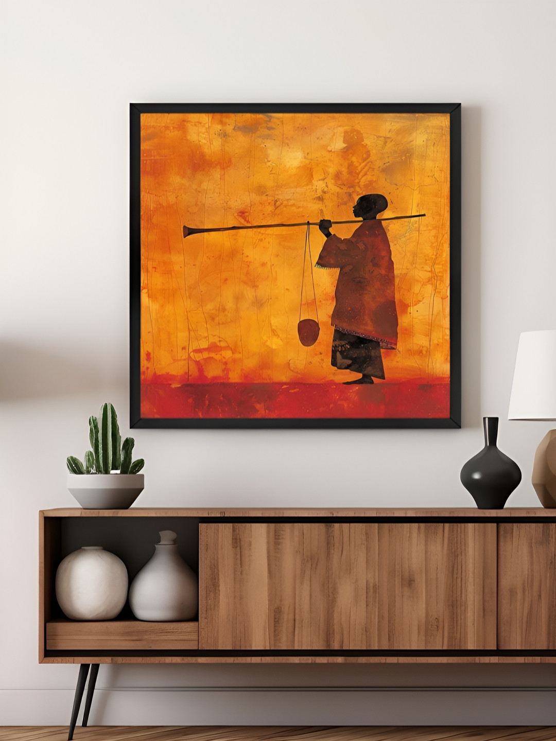 999Store Yellow & Orange Nomad Camel Canvas Wall Art
