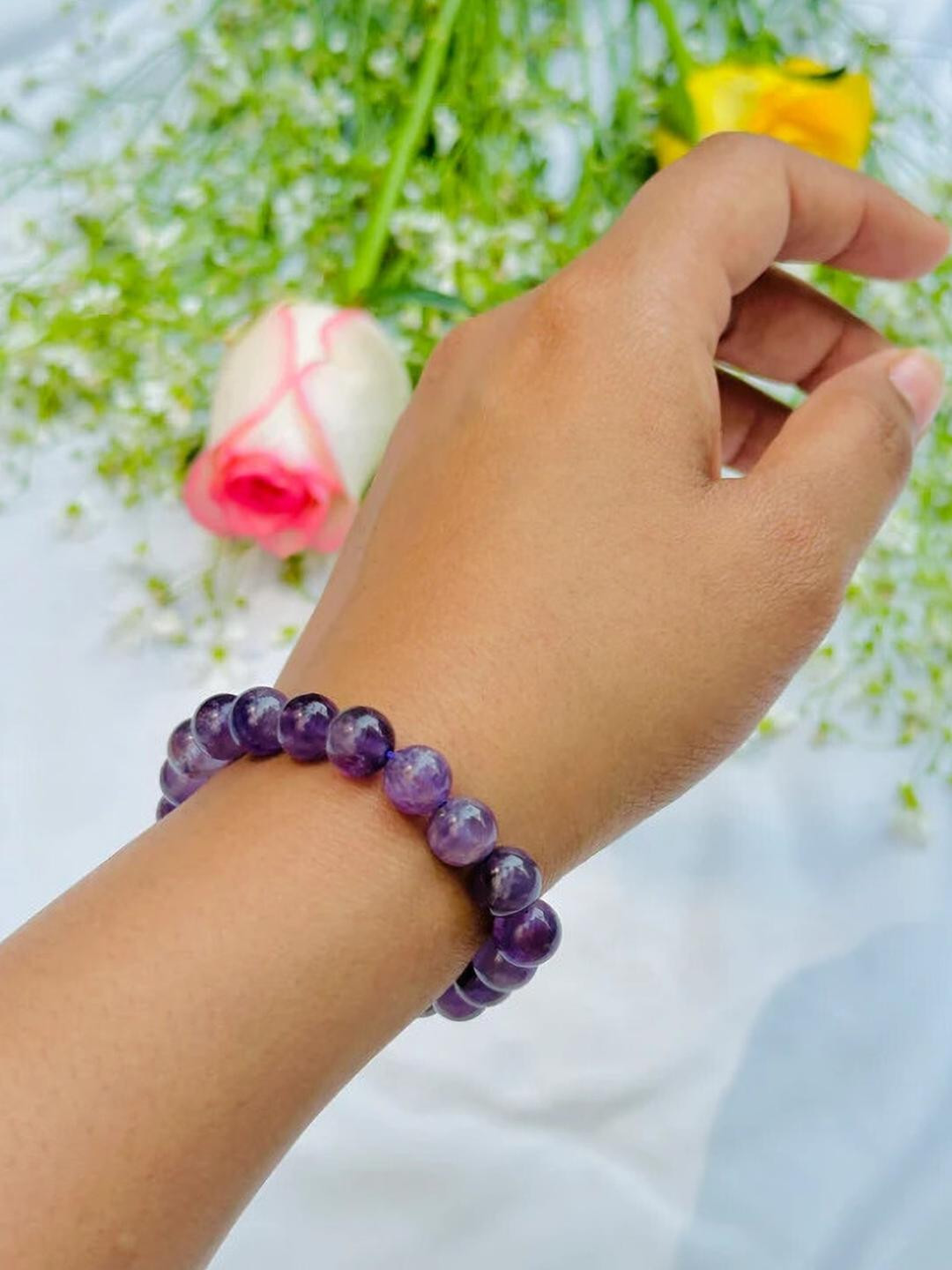VIBESLE Purple Amethyst Crystal Bracelet