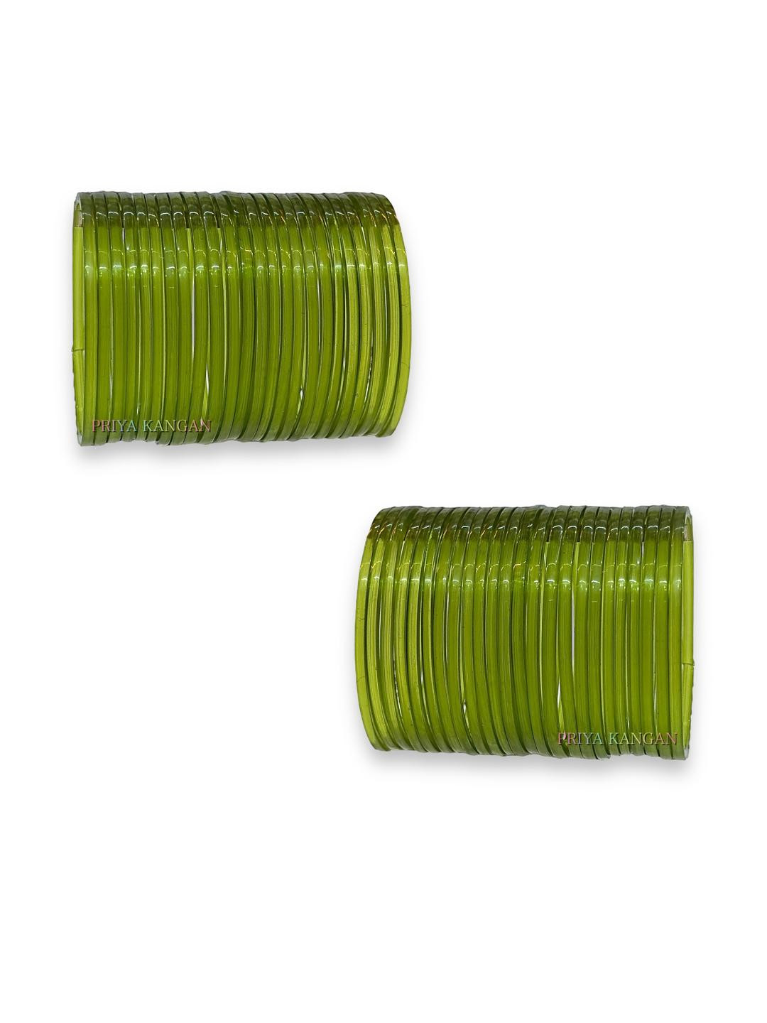 PRIYA KANGAN Women Transparent Colourful Glass Bangles - Set Of 48