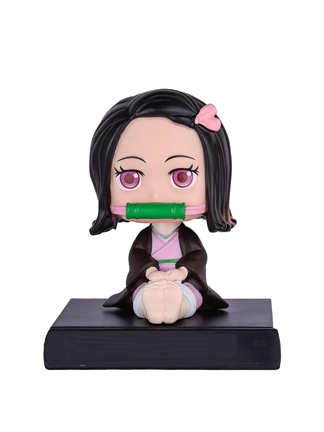 AUGEN Kids Pink & Green Nezuko Figure Bobblehead