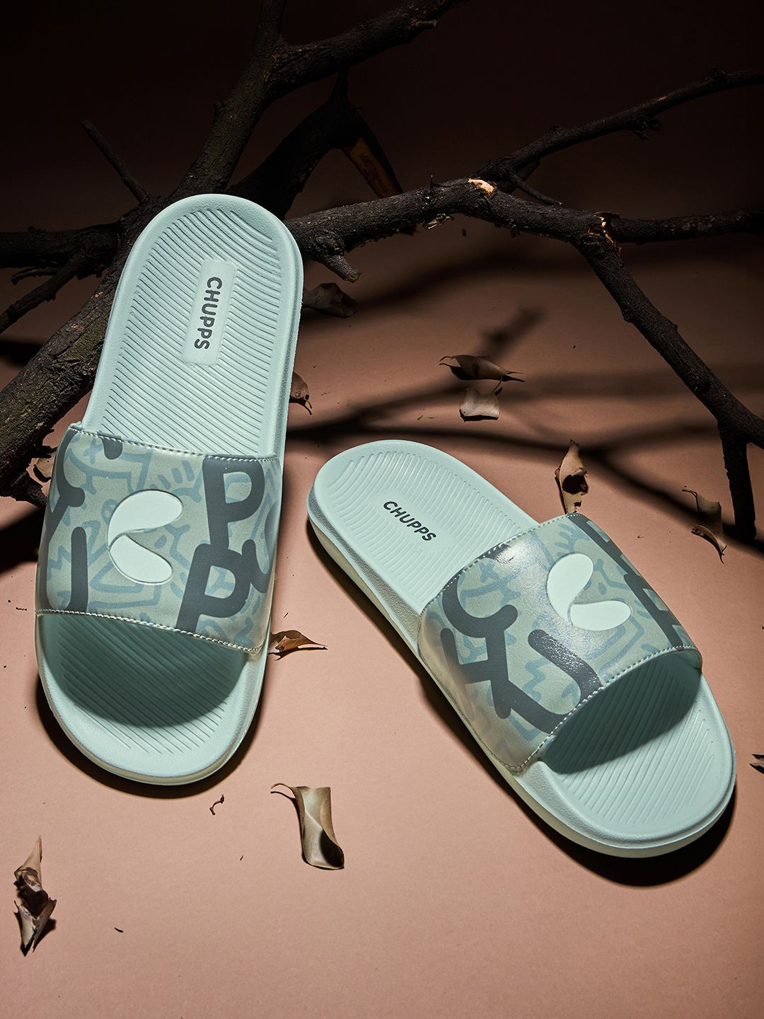 CHUPPS Men Tumble Sea Green Casual Slider