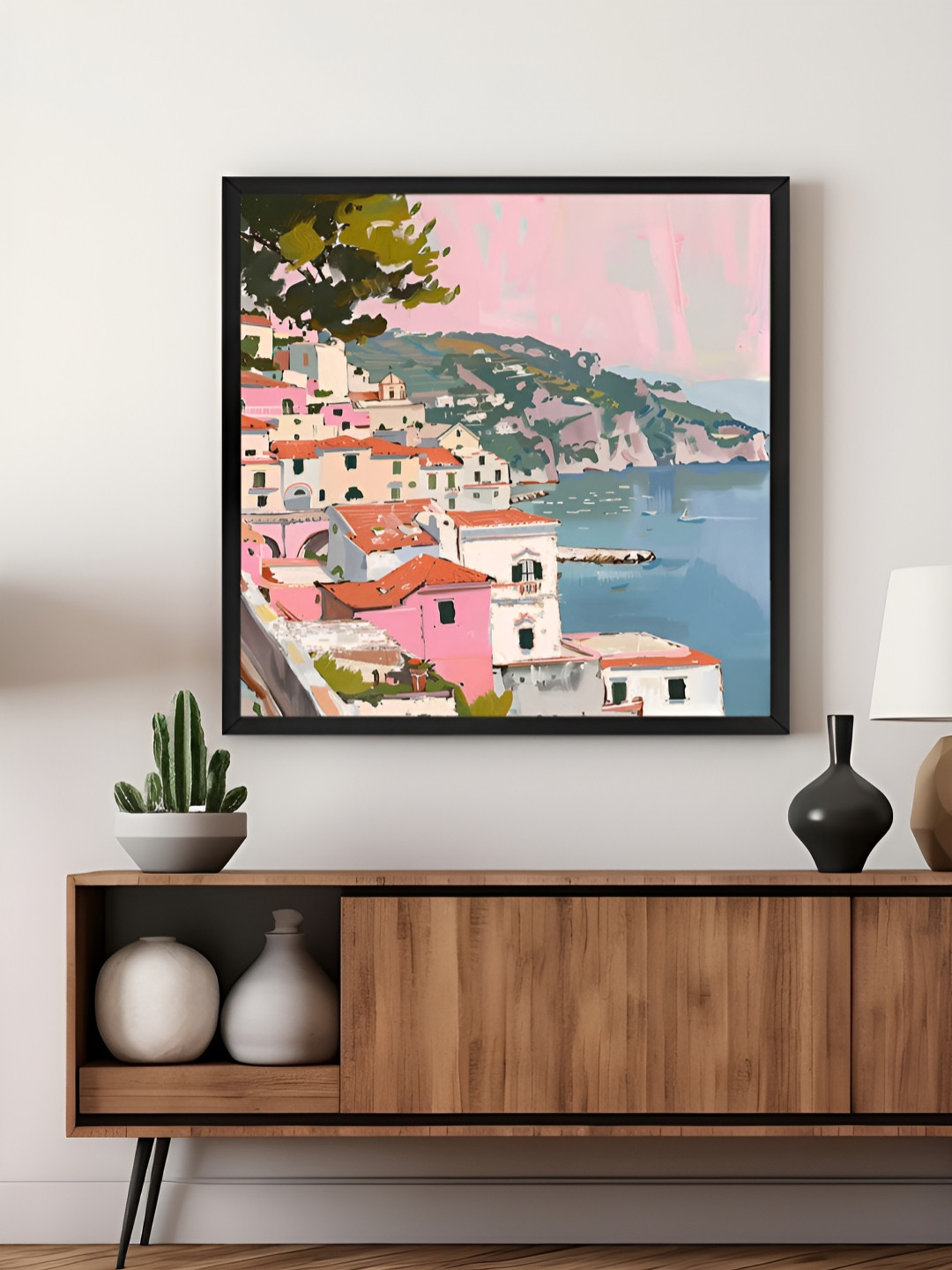 999Store Blue & Green Canvas Mediterranean Coastal Wall Art