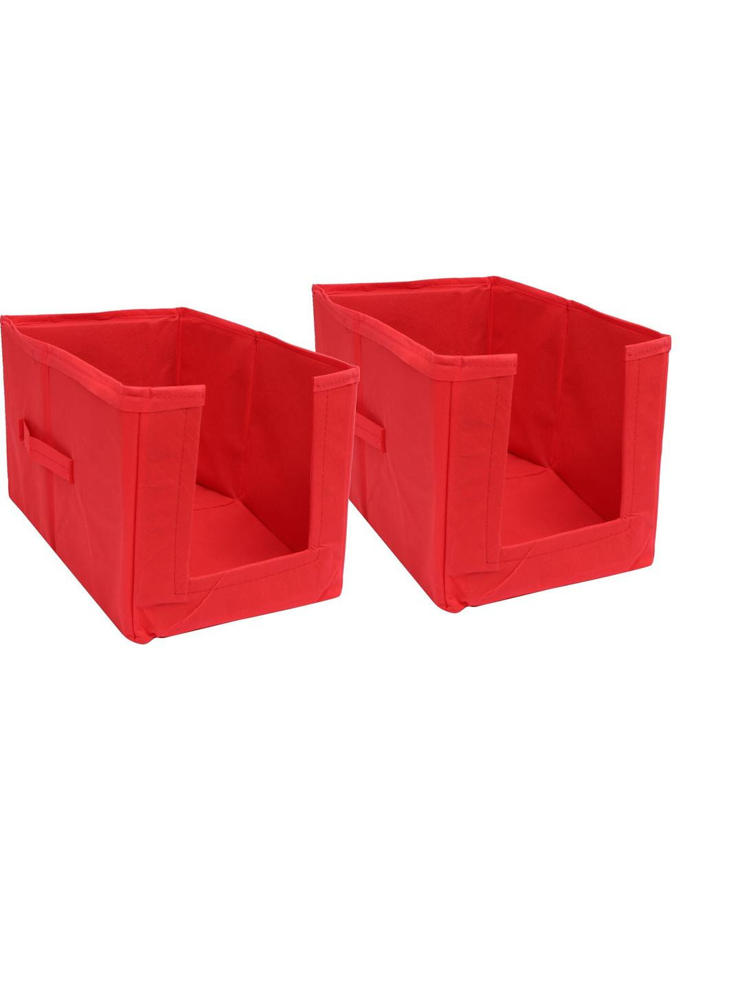 BB BACKBENCHERS Red Set of 2 Shirt Stacker Wardrobe Organiser