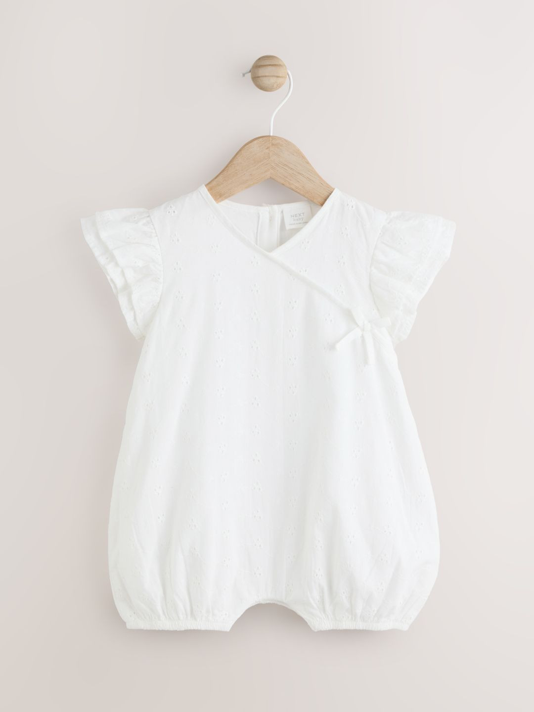 NEXT Infant Girls Schiffli Pure Cotton Romper