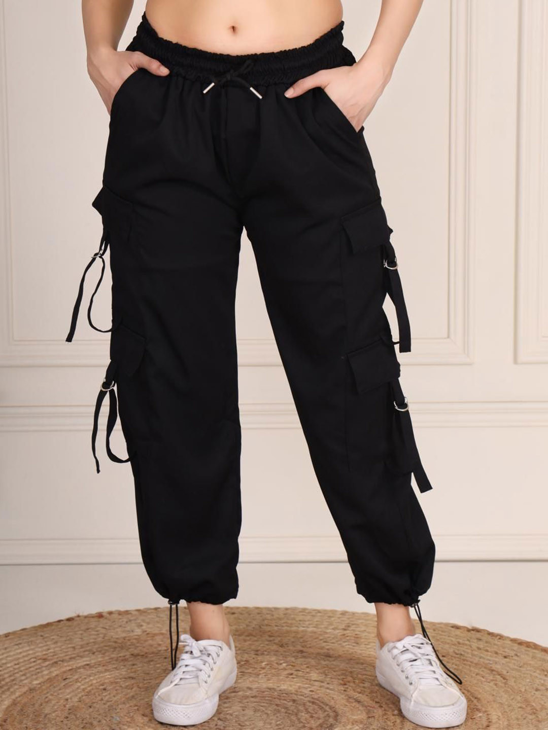 69 FASHION STREET Women Loose Fit Low-Rise Cargo Trousers