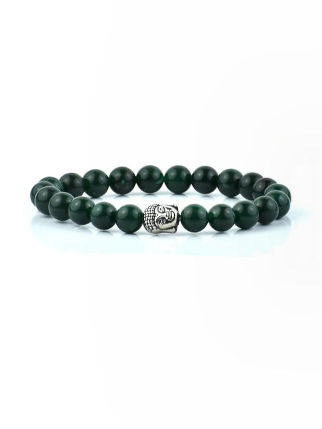 VIBESLE Unisex Elasticated Slip-On Budha Charm Bracelet