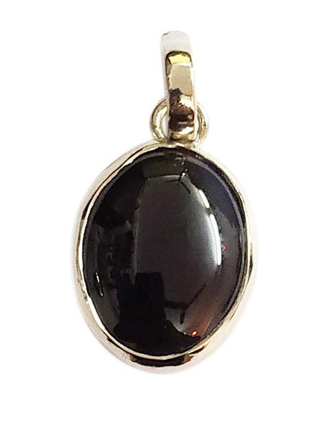 AURRA STORES Silver-Plated Spherical Chalcedony Stone Pendants