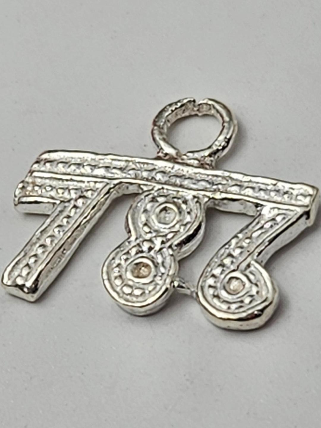 PARASMONI Men's Silver Pleated Spherical Pendants