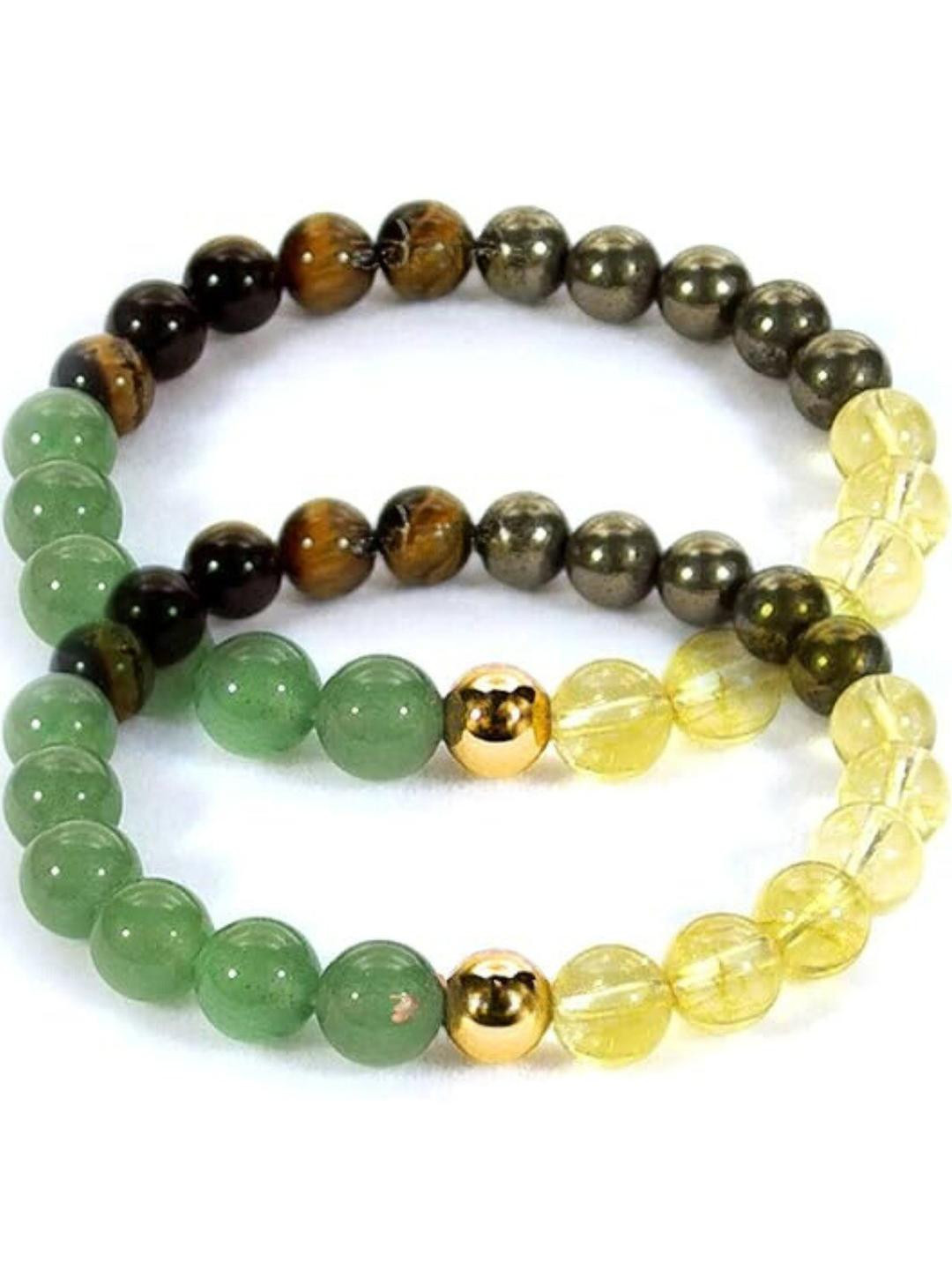 VIBESLE Unisex Multi Crystals Money Magnet Bracelet