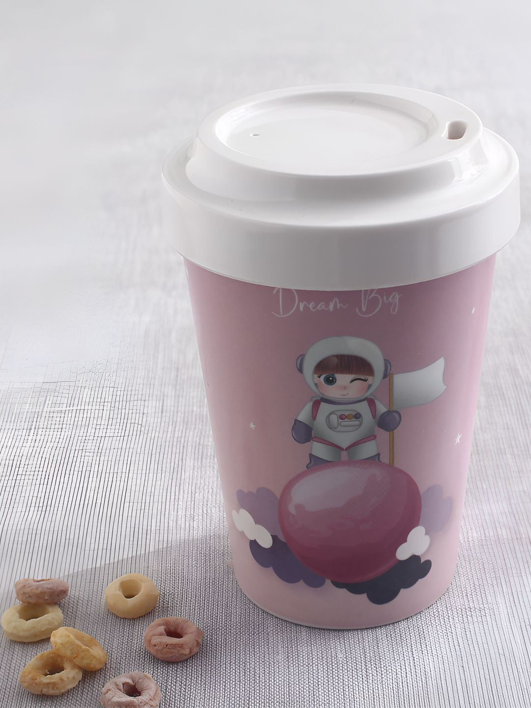 Home Centre Slate Purple & White Printed Melamine Water Glass 300ml