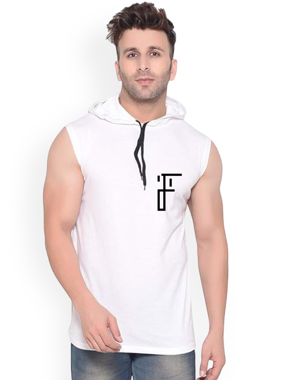 Fashnobic More Empathy Printed Hooded Neck Gym Vests FB-106_W_Back_pt-135