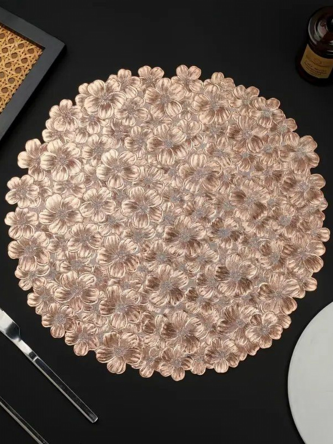 Dakshya Industries2-Pcs Self Design Round Table Placemats