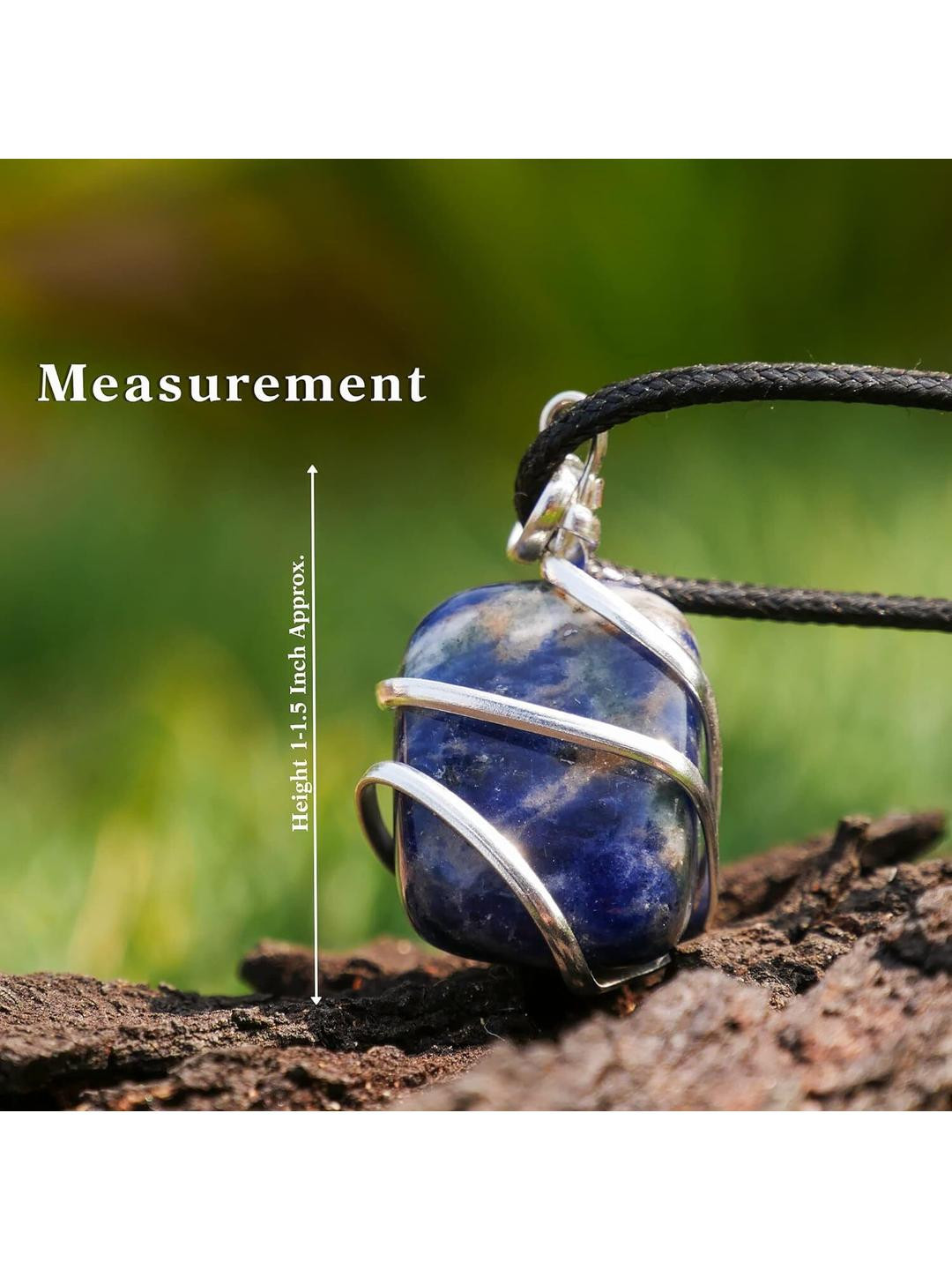 VIBESLE Crystal Lapis Tumble Pendant