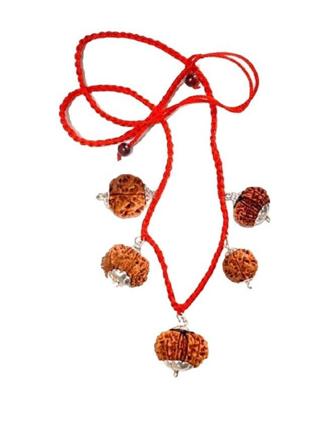 AURRA STORES Silver-Plated Rusraksha Pendant