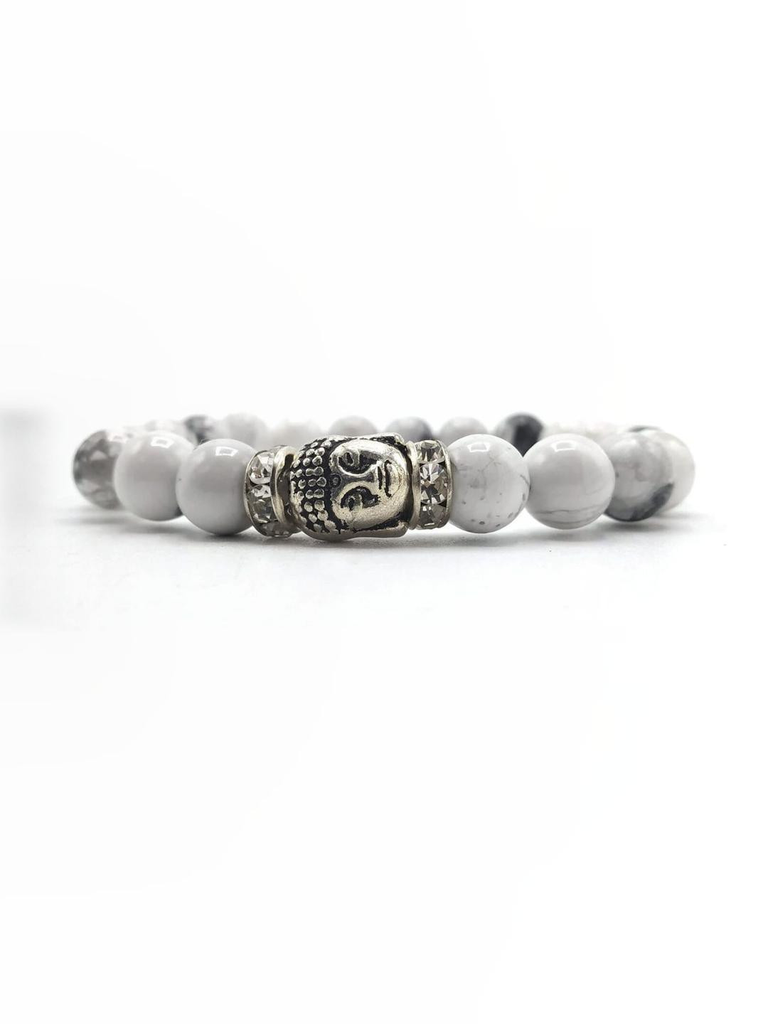 VIBESLE Unisex Ceramic Beaded Elasticated Bracelet