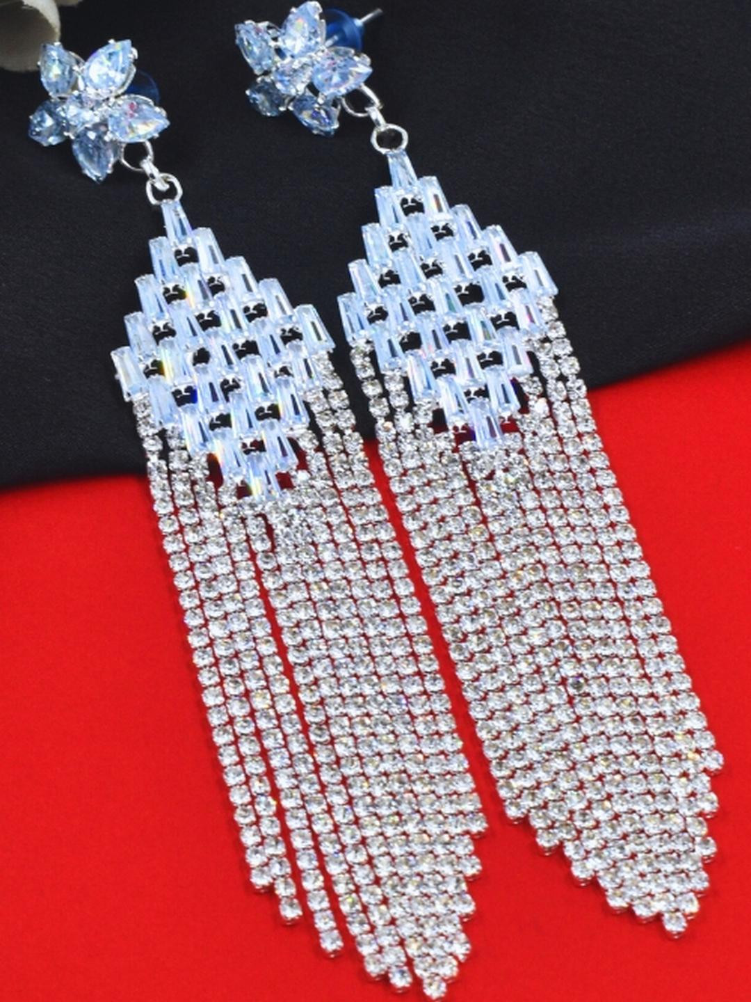 J & C Fashion Arena Crystal Drop Earring